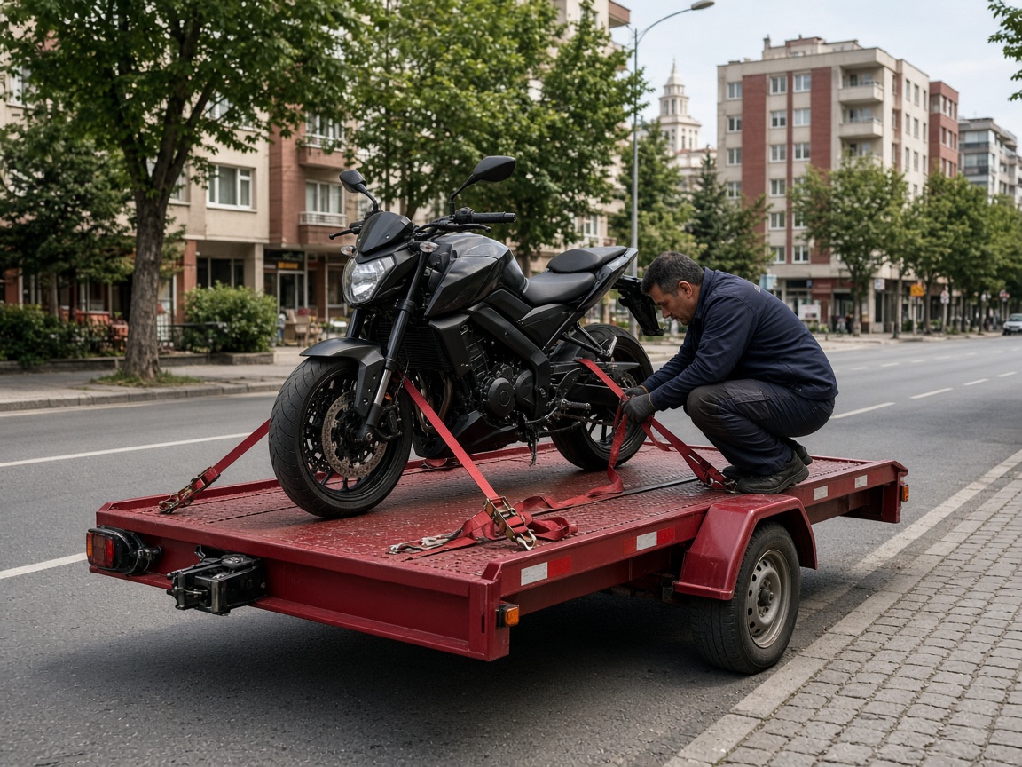 Motosiklet kurtarma çekicisi